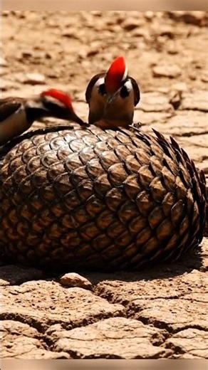 Pangolin Swarmed by Woodpecker Flock #shorts #wildlife