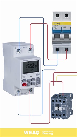 Timer Switch Control | MCB + Contactor Wiring.