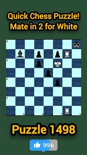 Quick Chess Puzzle! Mate in 2 for White #chess #shorts