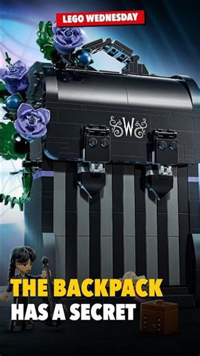 LEGO Built Wednesday's Backpack — With a Dorm Inside | Wednesday Set #76787 #lego #wednesdaynetflix