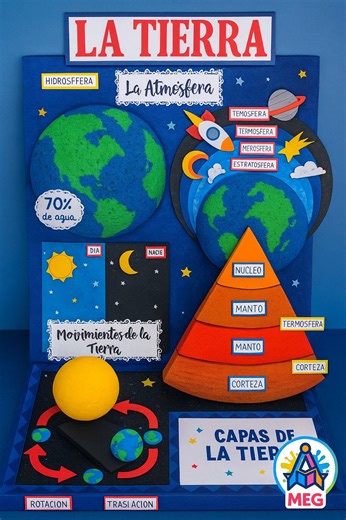 🌎 Capas de la Tierra 🌋 ¡Así es como luce nuestro planeta por dentro! 🌍✨ Con materiales reciclados y mucha imaginación, creamos estas maquetas infantiles que muestran las capas internas de la Tierra: corteza, manto, núcleo externo e interno. 🔥💛 Una forma divertida y educativa de aprender cómo está formado el lugar donde vivimos. 👉 ¡Anímate a construir tu maqueta y descubre el increíble mundo bajo tus pies! #CapasDeLaTierra #MaquetasInfantiles #EducacionCientifica #ManualidadesEscolares #Apr
