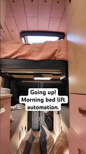 Morning bed lift automation! #vanlife #smartvan #homeassistant #homeautomation