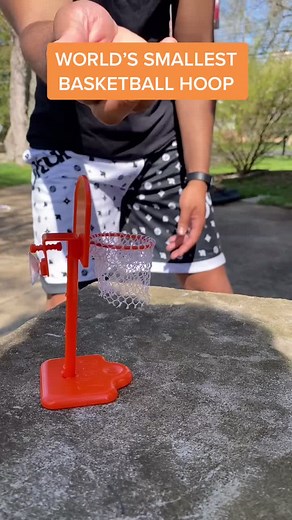 World’s Smallest Basketball Hoop 🏀🔥 #MotivatedByMylan