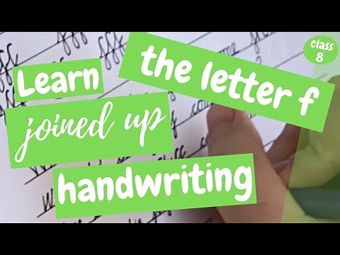 Joined up Handwriting: How to Write in Cursive - the Letter f - class 8