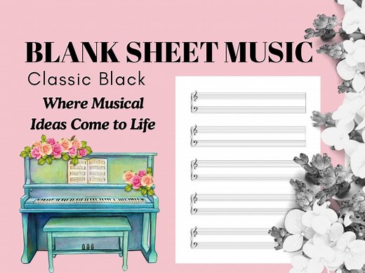 Music Staff Paper Blank PDF – Printable Staff Paper, Sheet Music Manuscript Paper Download for Musicians, Songwriters, Teachers, Students - Etsy