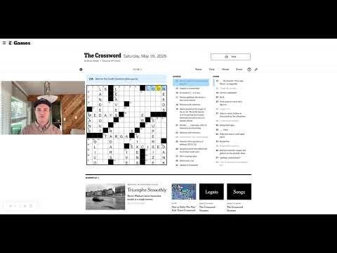 Saturday, May 16th - New York Times crossword puzzle solve