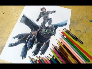 Drawing Hiccup and Toothless - How To Train Your Dragon 3