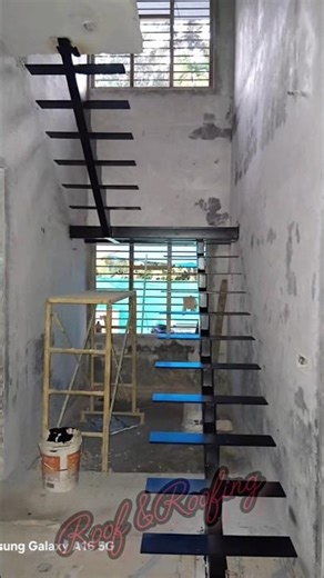 metal stairecase fabrication work @ plamthottathil engineering works #interiordesign #house