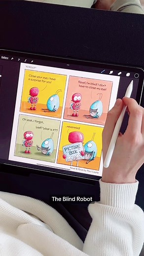 Replying to @potter4evers thanks for the great question! #blind #artist #webcomic