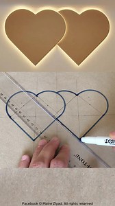 This is a geometric approach for creating a design of two hearts | Platre Ziyad