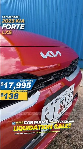2023 KIA FORTE LXS | HERTZ LIQUIDAITON