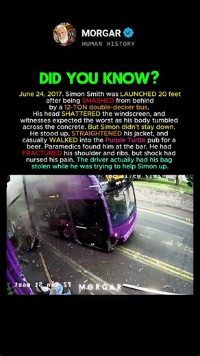 He Was SM*SHED By a 12-TON Double Decker Bus #history #facts