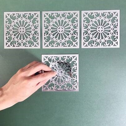 OUTANA 6pcs Self-Adhesive Removable & Easy-To-Install & Clean Acrylic Decorative Wall Stickers, Suitable For Entryway, Living Room, Bathroom, Bedroom, Office, TV Background Frames | SHEIN