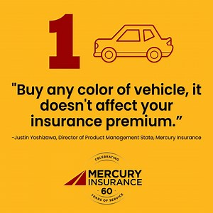 11 reactions · 3 comments | To Celebrate #60SmartYears Mercury is providing #60SmartTips for insurance. Kicking it off with one of the most frequently asked questions: car color. Does it matter? https://www.mercuryinsurance.com/savings-and-coverage/ | Mercury Insurance | Facebook