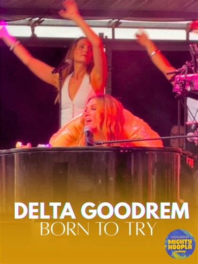 Born to Try, @Delta Goodrem’s breakthrough hit. I’m surprised I’ve never heard this live… this AND Delta were everywhere in 2003! #deltagoodrem #borntotry #MightyHoopla #sydney #delta