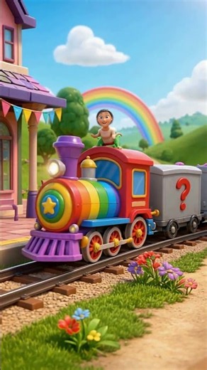 Rainbow Dinosaur Train | Count to 10! 🚂🦖🌈 #Shorts