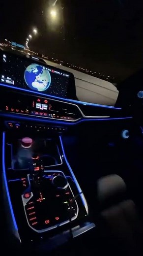 BMW X7 Blue ambient light at night gives such a good vibe a
