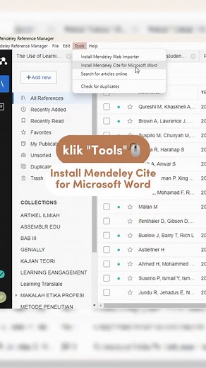 Cara Menghubungkan Mendeley ke Microsoft Word