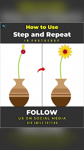 How to Use Step and Repeat in Photoshop #photoshop #shortphotoshop #photoshoptutorial #photoshoptricks #photoshopediting #photoediting | Big Smile Editing