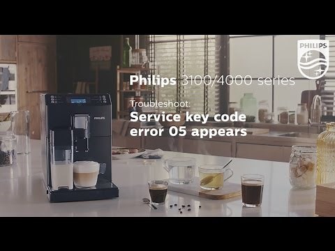 Service key error code 05 appears on the display of my Philips espresso machine.