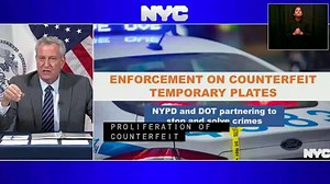 NYC to crack down on temporary counterfeit license plates