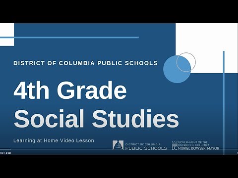 Fourth Grade: Social Studies Overview Week 4