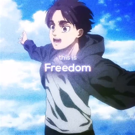 Shew on Instagram: "Eren Yeager’s journey is not about becoming a hero—it is about choosing freedom in a world that never offered it without bloodshed. Once a boy who dreamed of the outside world, Eren evolves into a man willing to shoulder hatred, sacrifice his humanity, and become history’s greatest villain if it means protecting the people he loves. Every step he takes is driven by inevitability, fate, and an unbreakable will to move forward, even when the path leads to destruction. Eren repr