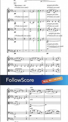 Dvořák – Symphony No. 9 “New World” Op. 95: 2nd Movement (Strings) | Sheet Music & Real Recording