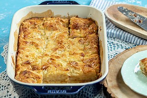 Greek Lemon & Phyllo Custard Pie: Lemonopita/Patsavouropita