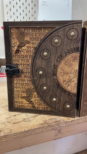 New Norse #dmscreen coming soon #dnd #dndtok #dndtiktok #dicegoblin #dungeonsanddragons #dungeonmaster #dmtips #fyp #foryoupage #smallbusiness #woodworking