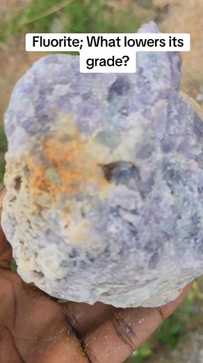 Understanding Fluorite Ore of Benue and its Grade I recently examined a *fluorite ore sample* from the *Benue/Taraba axis of Nigeria where fluorite grades typically range between 75% and 85%* One major challenge affecting the quality of fluorite here is *quartz contamination*. Quartz often occurs alongside fluorite and, when poorly sorted, can *reduce the grade and purity* of the ore. For miners and processors, this creates confusion , the material may look rich in fluorite, but XRF or lab testi