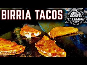 HOW TO MAKE CHEESY BIRRIA TACOS ON FLAT TOP GRILL! PIT BOSS SIERRA ULTIMATE GRIDDLE COOK!