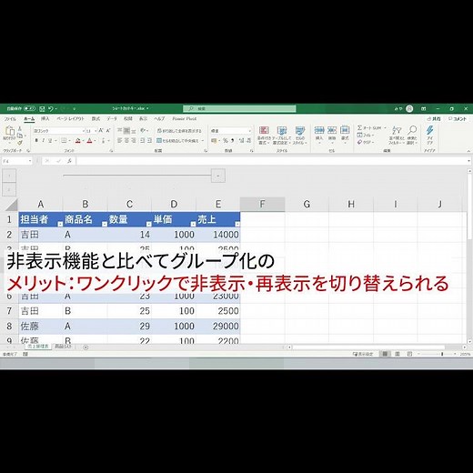 【Excel】23 一瞬でグループ化・グループの解除するショートカットキー『Alt + Shift + →』『Alt + Shift + ←』 #Shorts