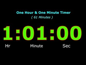61 Minutes Timer, Digital Clock, 61 Minutes Alarm, 61 Minutes Stopwatch, One Hour & One Minute Alarm