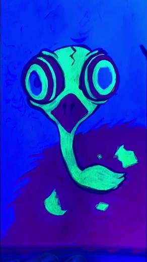 Painting with Nova Color Fluorescent Paints