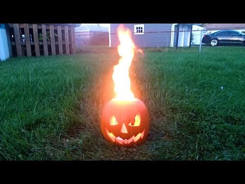 Halloween DIY Tutorial - FLAMING JACK-O-LANTERN