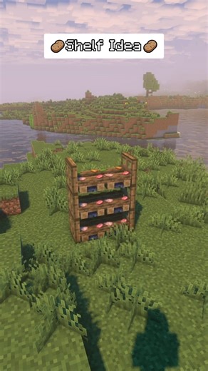 Aesthetic Minecraft Shelf Design 🥖✨