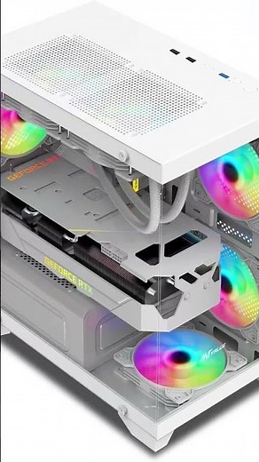 #Ant Value Tempered#Glass CV200 Mid-Tower Computer Case#Gaming Cabinet# White #rgb#gaming