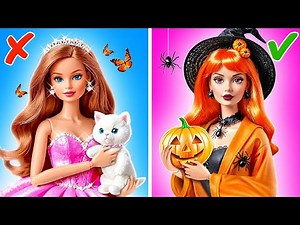 Barbie’s Terrifying Halloween Makeover 🎃Spooky Doll Transformation & DIY Crafts