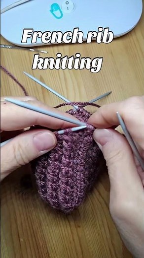 French rib pattern knitting