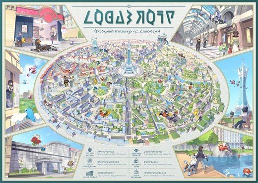 Full Lumiose City map revealed for Pokémon Legends: Z-A