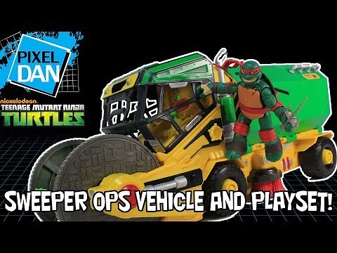 TMNT Sweeper Ops Micro Mutants Vehicle Playset Teenage Mutant Ninja Turtles Figure Video Review