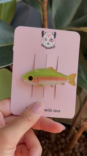 Rainbow Trout Acrylic Hair Clip - Etsy
