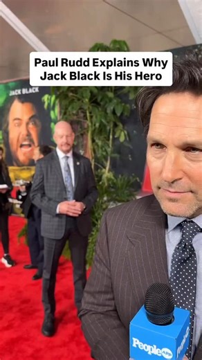 People Magazine on Instagram: "At the ‘Anaconda’ premiere in LA, #PaulRudd discussed why #JackBlack is his hero and the “full package” while praising his performance in ‘School of Rock.’"