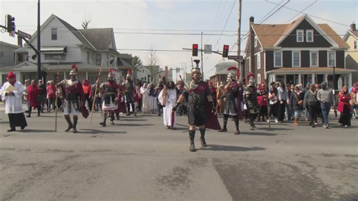 Hazleton Catholics gather for annual 'Way of the Cross' walk