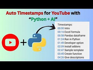 🎯 Auto Generate YouTube Timestamps With Python and AI | AI Project | Save Hours of Manual Work!