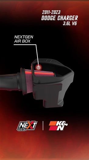 150 reactions | Ready to unlock every last drop of power in your Charger’s 3.6L V6? ➤ +42.7 % airflow ➤ +14.94 HP & +8.22 TQ torque, no tune needed ➤ Lifetime™ oiled-cotton filter ➤ Quick-Lock™ snap-in install for tool-free setup ➤Hybrid NextGen airbox shields from heat & debris if you’re ready to power up, save for your next build, and tag a Charger friend who needs this upgrade!  #knnextgen #knfilters #charger #dodge | K&N Filters | Facebook
