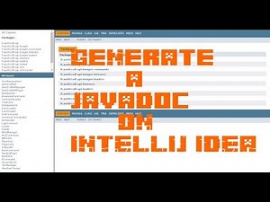 HOW TO GENERATE JAVADOCS ON INTELLIJ IDEA ?