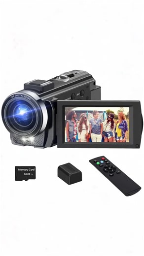 Dvc Camera, Full HD 1080P Video Camcorder, 3-Inch Tft LCD Screen, 270° Rotating IPS Display, Includes Remote & 32GB Memory Card #minicamera #securitycam #actioncamera #dashcamera #iphonecamera #wirelesscamera #vlogginggear #fourcameradashcam #digitalcamerasummer #bestdashcamrecommedations