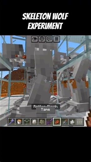 Skeleton Wolf Experiment #minecraft #shorts